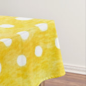 Waterverf Polka Dot - Aardgeel en wit (1) Tafelkleed (Voorbeeld)
