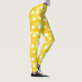 Waterverf Polka Dot - Aardgeel en wit (2) Leggings (Rechts)