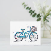 Waterverf Polka Dot Bicycle Briefkaart (Staand voorkant)