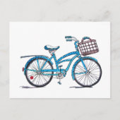 Waterverf Polka Dot Bicycle Briefkaart (Voorkant)