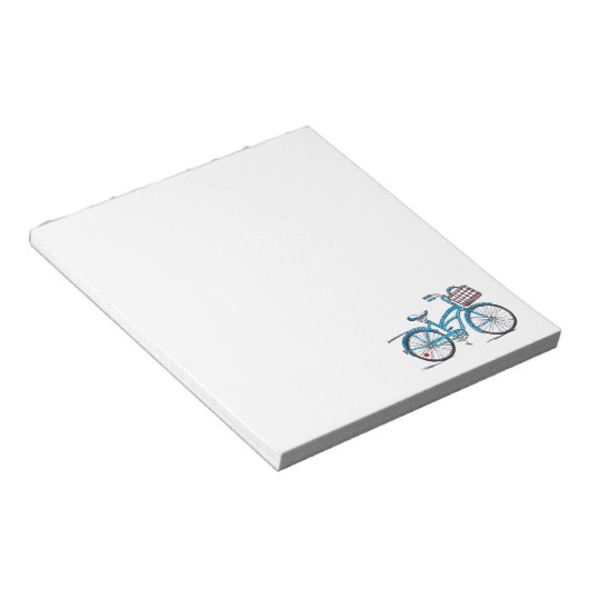 Waterverf Polka Dot Bicycle Notitieblok (Schuin)