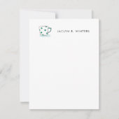 Waterverf Polka Dot Coffee Cup Notitiekaartje (Voorkant)