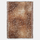 Waterverf Polka Dot in koffiebruin en wit (2) Deken (Voorkant Verticaal)