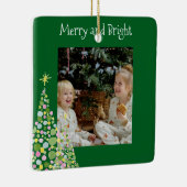 Waterverf Polka Dot Kerstboom Keepsake Keramisch Ornament (Rechts)