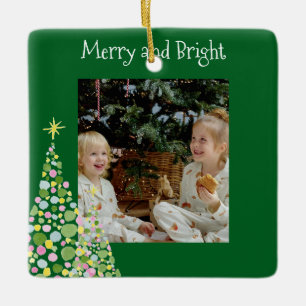 Waterverf Polka Dot Kerstboom Keepsake Keramisch Ornament