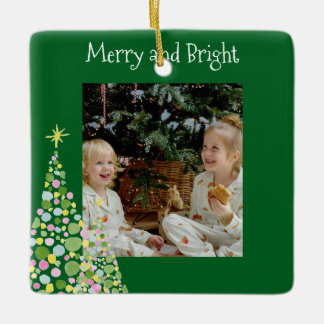 Waterverf Polka Dot Kerstboom Keepsake Keramisch Ornament