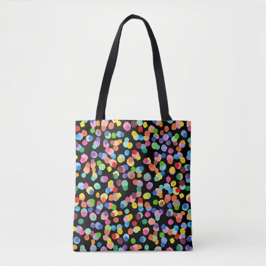 Waterverf Polka Dot, Paasachtergrond. Tote Bag (Voorkant)