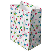 Waterverf Polka Dot Poms Medium Cadeauzakje (Achterkant Gekanteld)