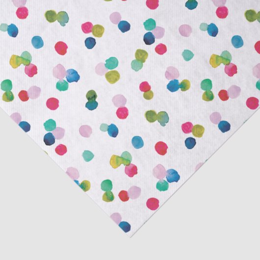 Waterverf Polka Dot Poms Tissuepapier (Detail)
