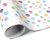 Waterverf Polka Dots Cadeaupapier (Rol Hoek)