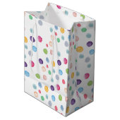 Waterverf Polka Dots Medium Cadeauzakje (Voorkant Gekanteld)