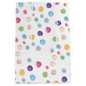 Waterverf Polka Dots Medium Cadeauzakje (Achterkant)
