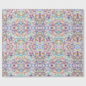 Waterverf polka dots patroon, kaleidoscopisch cadeaupapier (Vlak)