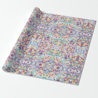 Waterverf polka dots patroon, kaleidoscopisch cadeaupapier