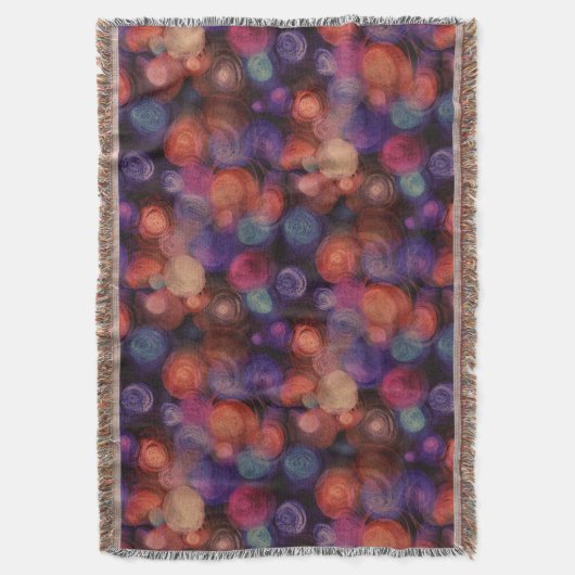 Waterverf Polka Dots Pattern + uw ideeën Deken (Voorkant Verticaal)