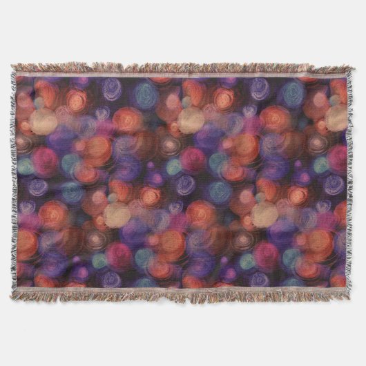 Waterverf Polka Dots Pattern + uw ideeën Deken (Voorkant)