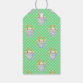 Waterverf Polka Dots Strandtas Portemonnee Cadeaulabel (Achterkant)