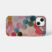 Waterverf polka gestippelde telefoonhoes iPhone hoesje (Achterkant horizontaal)