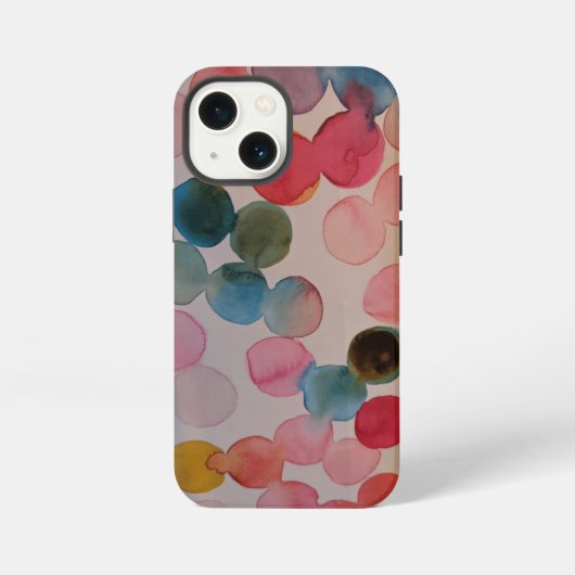 Waterverf polka gestippelde telefoonhoes iPhone hoesje (Achterkant)