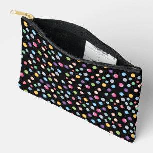 Waterverf polka stippen op zwart etui