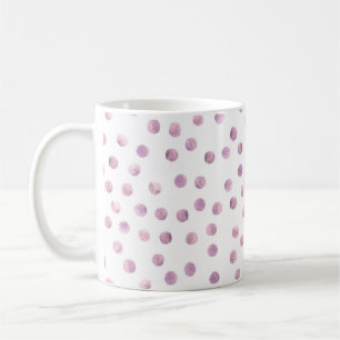 Waterverf polka stippen, roze geometrische achterg koffiemok