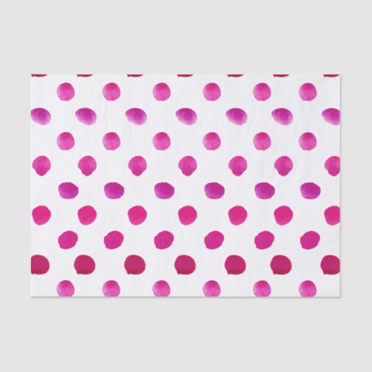 Waterverf polka stipt roze tissuepapier (Voorkant)