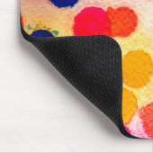 Waterverf polka stipt schattige cirkels muismat (Hoek)