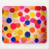 Waterverf polka stipt schattige cirkels muismat (Voorkant)