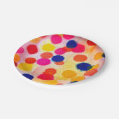 Waterverf polka stipt schattige cirkels papieren bordje (Gekanteld)