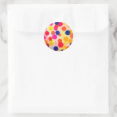 Waterverf polka stipt schattige cirkels ronde sticker (Tas)