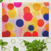 Waterverf polka stipt schattige cirkels theedoek (Gevouwen)