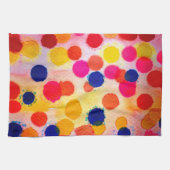 Waterverf polka stipt schattige cirkels theedoek (Horizontaal)