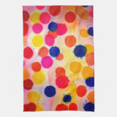 Waterverf polka stipt schattige cirkels theedoek (Verticaal)