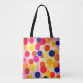 Waterverf polka stipt schattige cirkels tote bag (Voorkant)