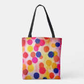 Waterverf polka stipt schattige cirkels tote bag (Achterkant)