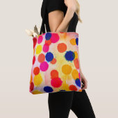 Waterverf polka stipt schattige cirkels tote bag (Dichtbij)