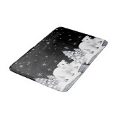 Waterverf poly Beer pijnbomen sneeuwvlokken Badmat (Gekanteld)