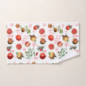 Waterverf Pomegranate Mediterranean Fruit Pattern Bad Handdoek (Handdoek)