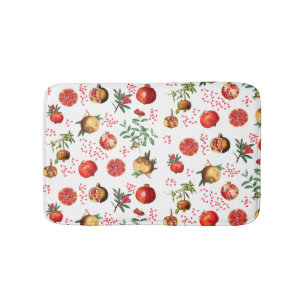Waterverf Pomegranate Mediterranean Fruit Pattern Badmat