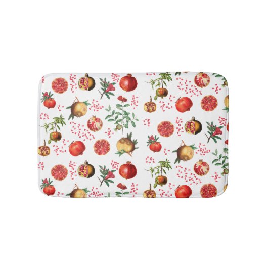 Waterverf Pomegranate Mediterranean Fruit Pattern Badmat (Voorkant)