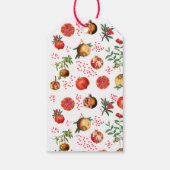 Waterverf Pomegranate Mediterranean Fruit Pattern Cadeaulabel (Achterkant)