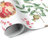 Waterverf Pomegranate Mediterranean Fruit Pattern Cadeaupapier (Rol Hoek)