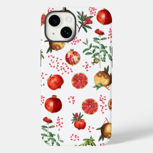 Waterverf Pomegranate Mediterranean Fruit Pattern Case-Mate iPhone Case (Achterkant)