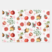 Waterverf Pomegranate Mediterranean Fruit Pattern Inpakpapier Vel (Voorkant 2)
