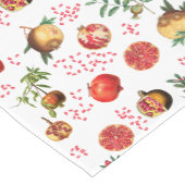 Waterverf Pomegranate Mediterranean Fruit Pattern Korte Tafelloper (Hoek)