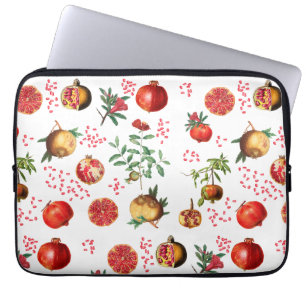 Waterverf Pomegranate Mediterranean Fruit Pattern Laptop Sleeve