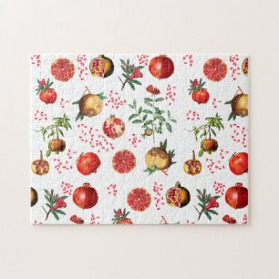 Waterverf Pomegranate Mediterranean Fruit Pattern Legpuzzel