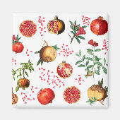 Waterverf Pomegranate Mediterranean Fruit Pattern Magneet (Voorkant)