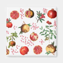 Waterverf Pomegranate Mediterranean Fruit Pattern