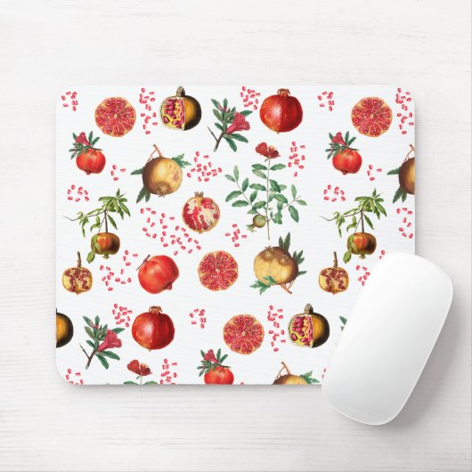 Waterverf Pomegranate Mediterranean Fruit Pattern Muismat (Met muis)
